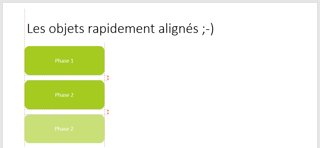 Alignement des objets PowerPoint