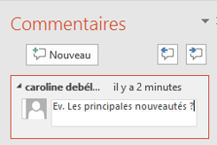 Zone de commentaires PowerPoint