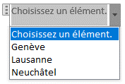 Liste déroulante